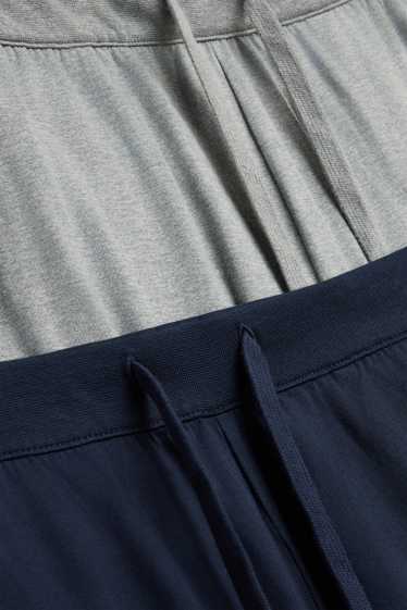 Men - Multipack of 2 - pyjama bottoms - gray / dark blue