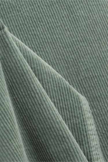 Dona - Pantalons de pana - high waist - wide leg - texà verd