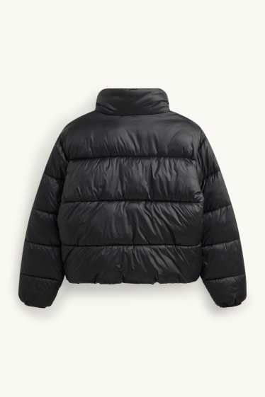 Damen - Steppjacke - gefüttert - schwarz