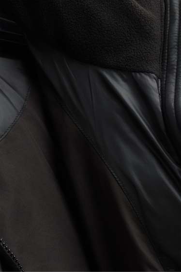 Damen - Steppjacke - gefüttert - schwarz