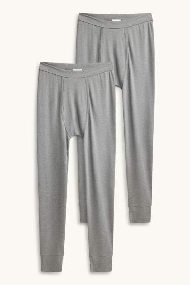 Home - Paquet de 2 - pantalons llargs interiors - gris jaspiat