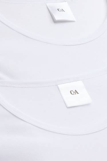Uomo - Confezione da 2 - maglia intima - bianco neve