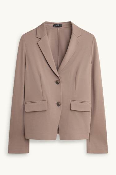 Femmes - Blazer de bureau - cintré - taupe