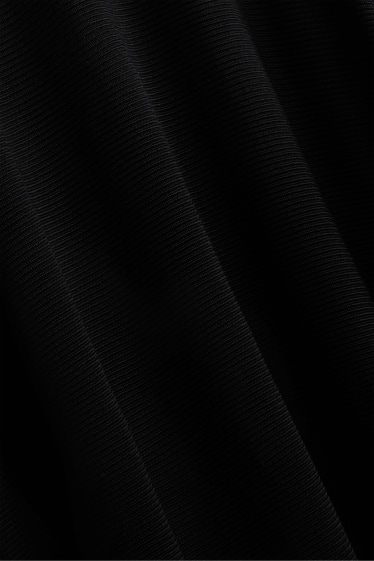 Damen - Pullover - gerippt - schwarz