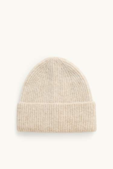 Dona - Gorro - acanalat - beix jaspiat
