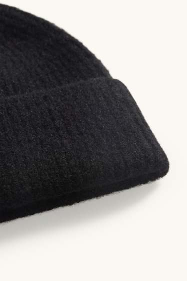 Dona - Gorro - acanalat - negre