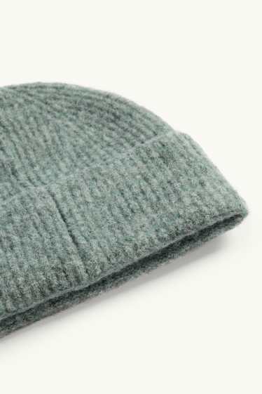Dona - Gorro - acanalat - verd jaspiat