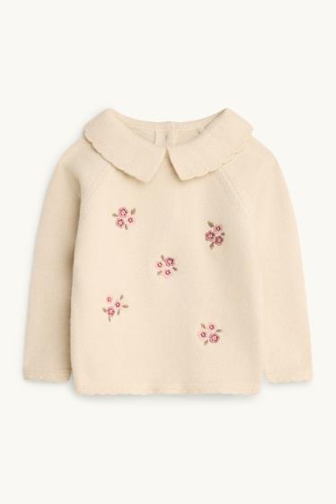 Baby Girls - Floral - newborn outfit - 2-piece - beige