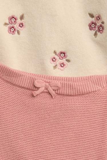 Baby Girls - Floral - newborn outfit - 2-piece - beige