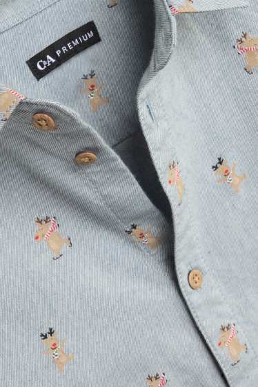 Bambini - Renna - camicia natalizia - grigio chiaro