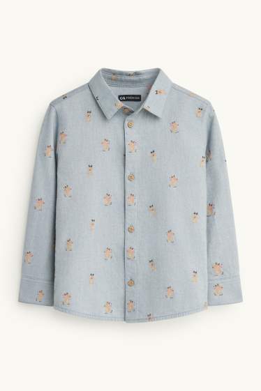 Bambini - Renna - camicia natalizia - grigio chiaro
