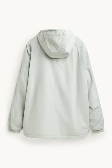 Hommes - Veste à capuche - finition déperlante - gris