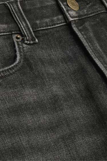 Femei - Skinny jeans - talie medie - jeans modelatori - LYCRA® ADAPTIV Fiber - denim-gri închis