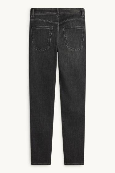 Femei - Skinny jeans - talie medie - jeans modelatori - LYCRA® ADAPTIV Fiber - denim-gri închis