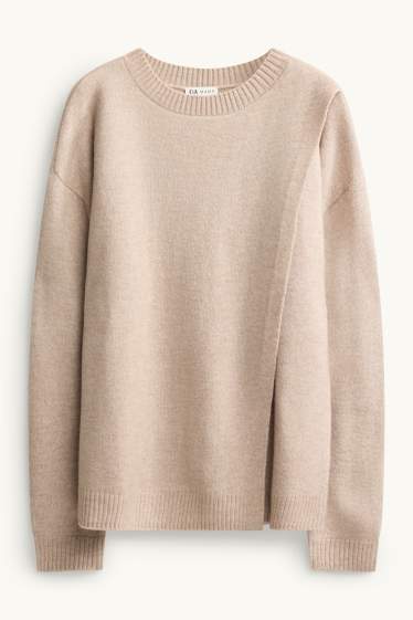 Damen - Still-Pullover - beige-melange
