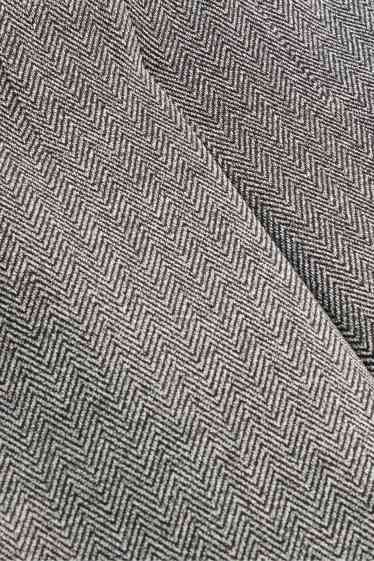 Femei - Pantaloni de stofă - talie înaltă - wide leg - cu model - gri melanj
