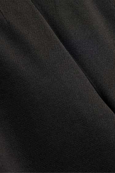 Femei - Pantaloni de stofă - talie înaltă - wide leg - cu model - negru
