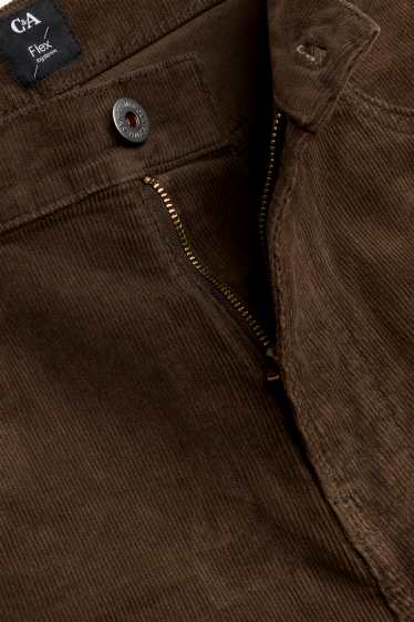 Uomo - Pantaloni in velluto a coste - relaxed fit - marrone scuro