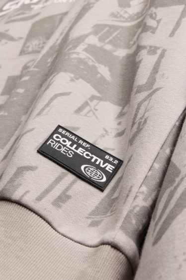 Enfants garçons - Skate - sweat à capuche - à motif - gris