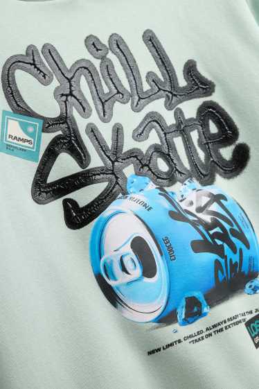 Children Boys - Skate - hoodie - mint green