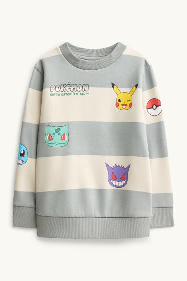 Nen - Pokémon - dessuadora - de ratlles - blau clar