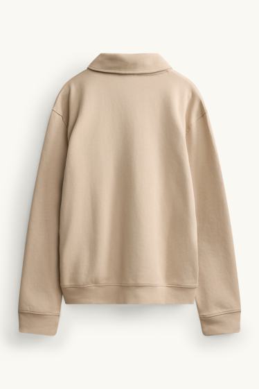Hommes - Veste en molleton - beige