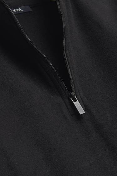 Women - Thermal fleece long sleeve top - regular fit - black