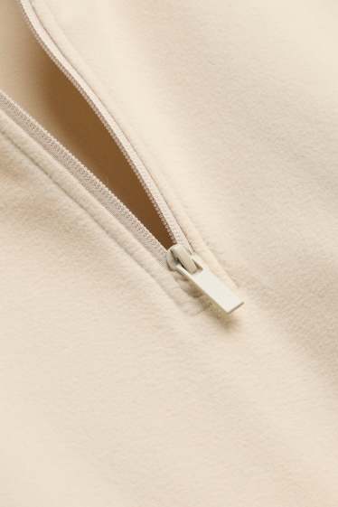 Women - Thermal fleece long sleeve top - regular fit - beige