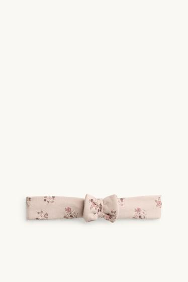Neonate - Fiorellini - completo termico per neonate - 3 pezzi - rosa / rosso scuro