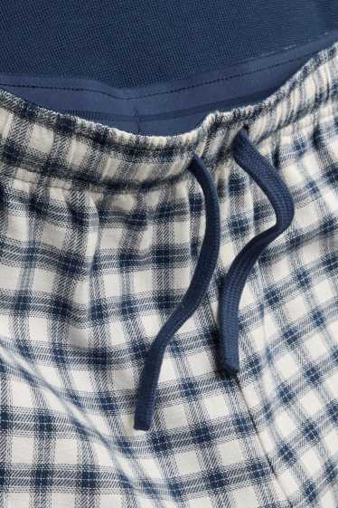 Herren - Pyjama - dunkelblau / weiß