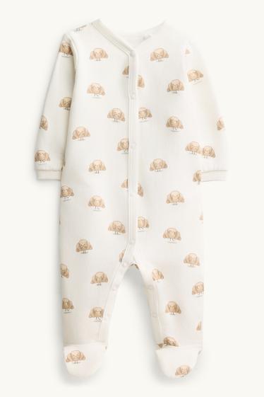 Baby Girls - Croissant - baby sleepsuit - brown / cremewhite