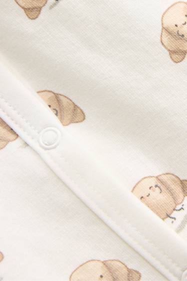 Baby Girls - Croissant - baby sleepsuit - brown / cremewhite