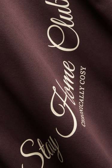 Women - Oversized sweatshirt - bordeaux