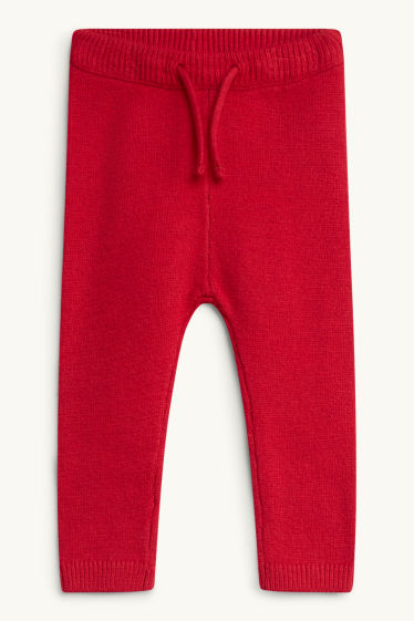 Neonati - Leggings in maglia per neonati - rosso