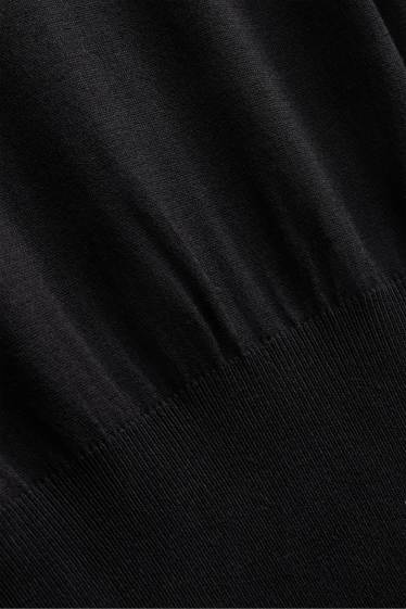 Femmes - Robe en maille - straight fit - viscose mélangée - noir