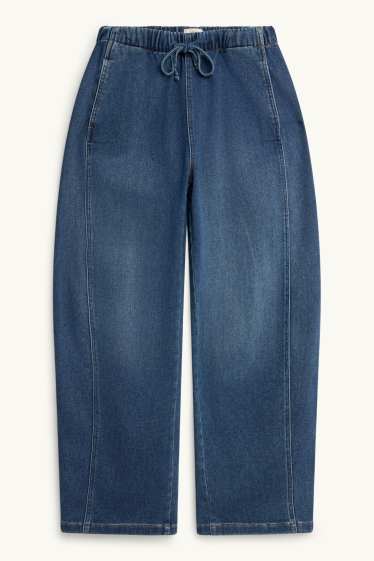 Femei - Barrel jeans - denim-albastru