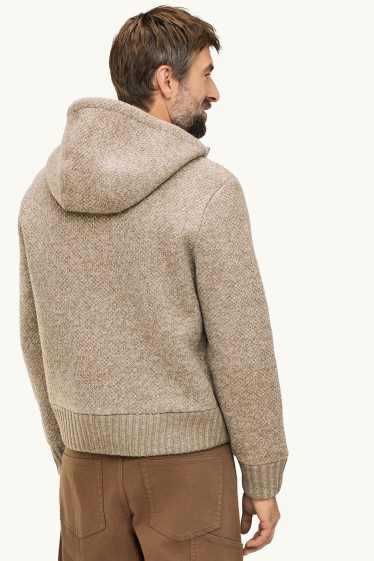 Men - Zip-through hoodie - beige-melange