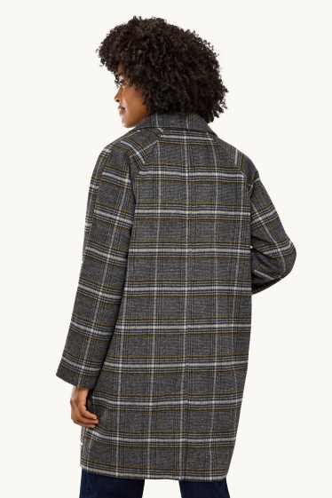 Dona - Abric - de quadres - gris/groc