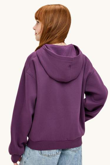 Kinder Mädchen - Sweatjacke mit Kapuze - lila
