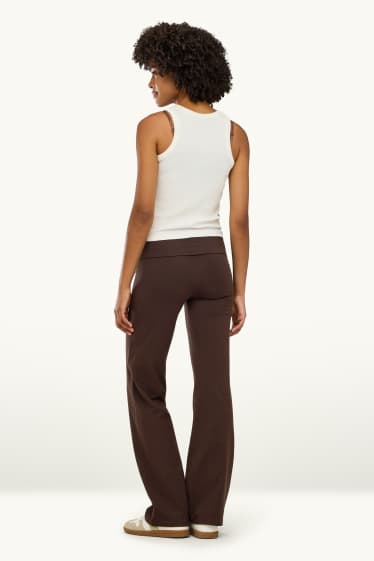 Damen - Straight Leggings - dunkelbraun