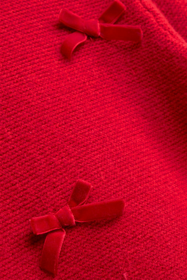 Neonate - Fiocchetto - maglione natalizio neonate - rosso