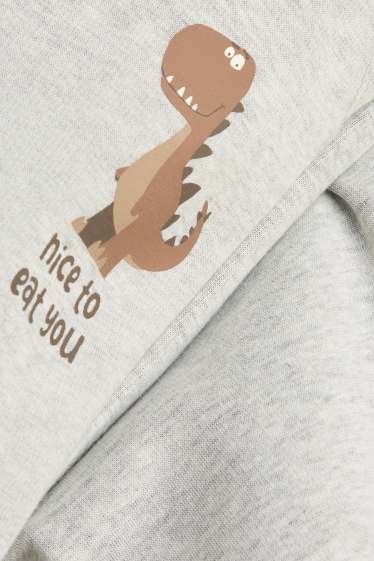 Enfants garçons - Dinosaure - pantalon de jogging - gris clair chiné