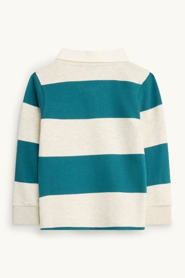 Enfants garçons - Polo - à rayures - bleu / gris
