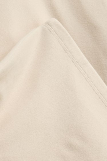 Femmes - Haut à manches longues chaud en polaire - regular fit - beige
