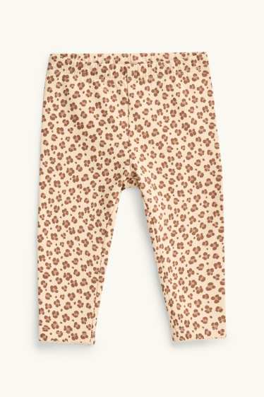 Bébés filles - Ourson - tenue pour bébé - 3 pièces - imprimé léopard - beige