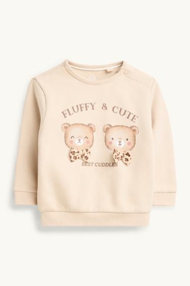 Bébés filles - Ourson - tenue pour bébé - 3 pièces - imprimé léopard - beige