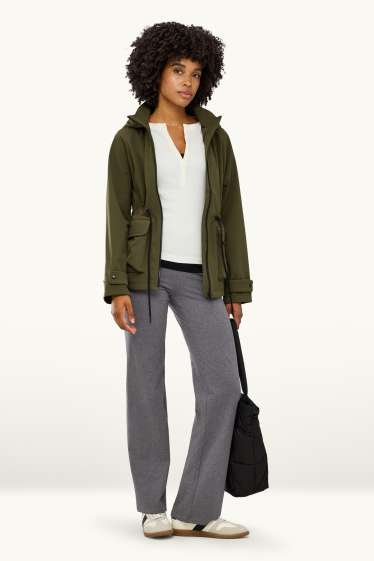 Femei - Straight leggings - gri melanj