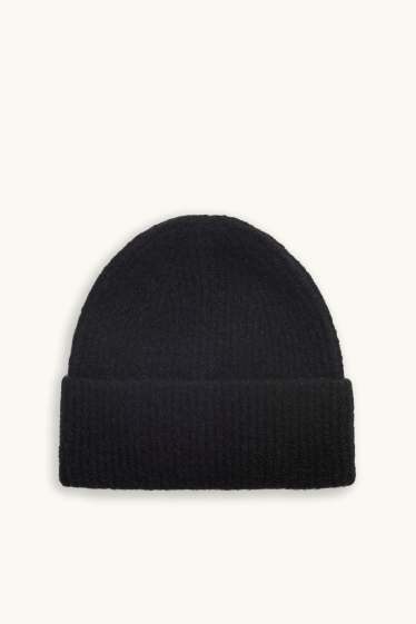 Dona - Gorro - acanalat - negre