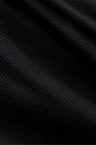 Donna - Maglione - a coste - nero