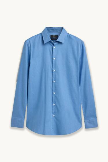 Home - Camisa formal - regular fit - Kent - fàcil de planxar - blau